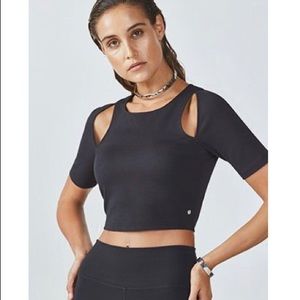 Fabletics cropped top with cutouts